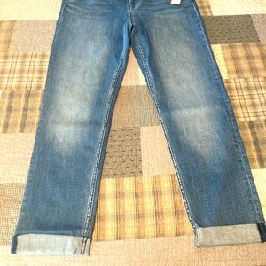 Hudson Jeans cropped with cuff.  Light blue wash.